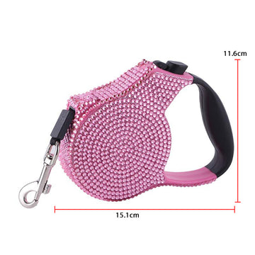 Embellished Retractable Dog Cat Leash