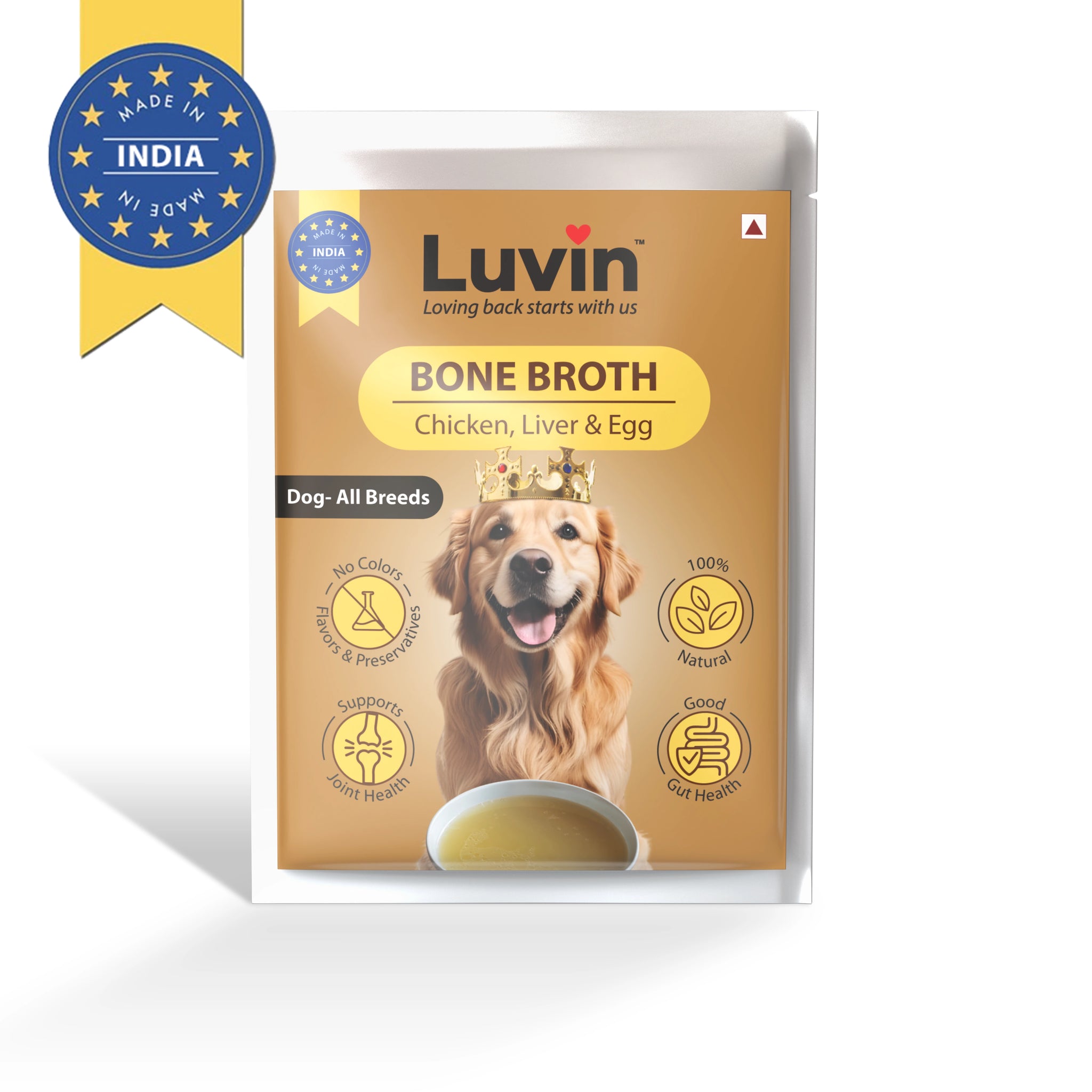 Luvin Chicken Bone Broth for Dogs - 80Ml