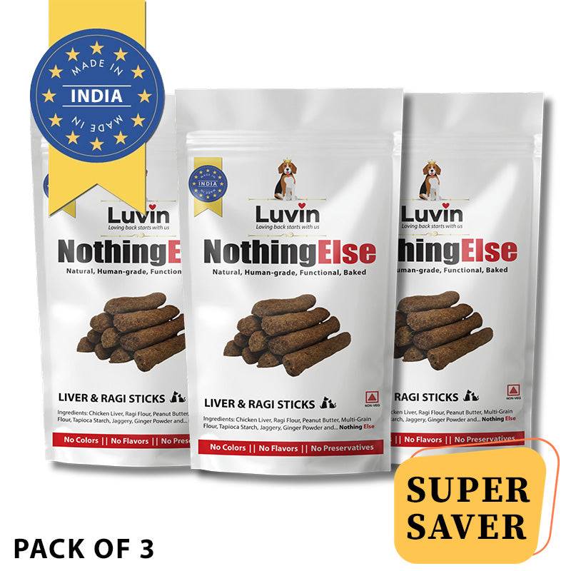 Luvin Nothing Else Liver & Ragi Sticks for Dogs & Cats - luvin