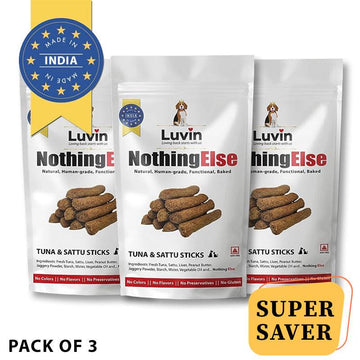 Luvin Nothing Else Tuna & Sattu Sticks for Dogs & Cats - luvin