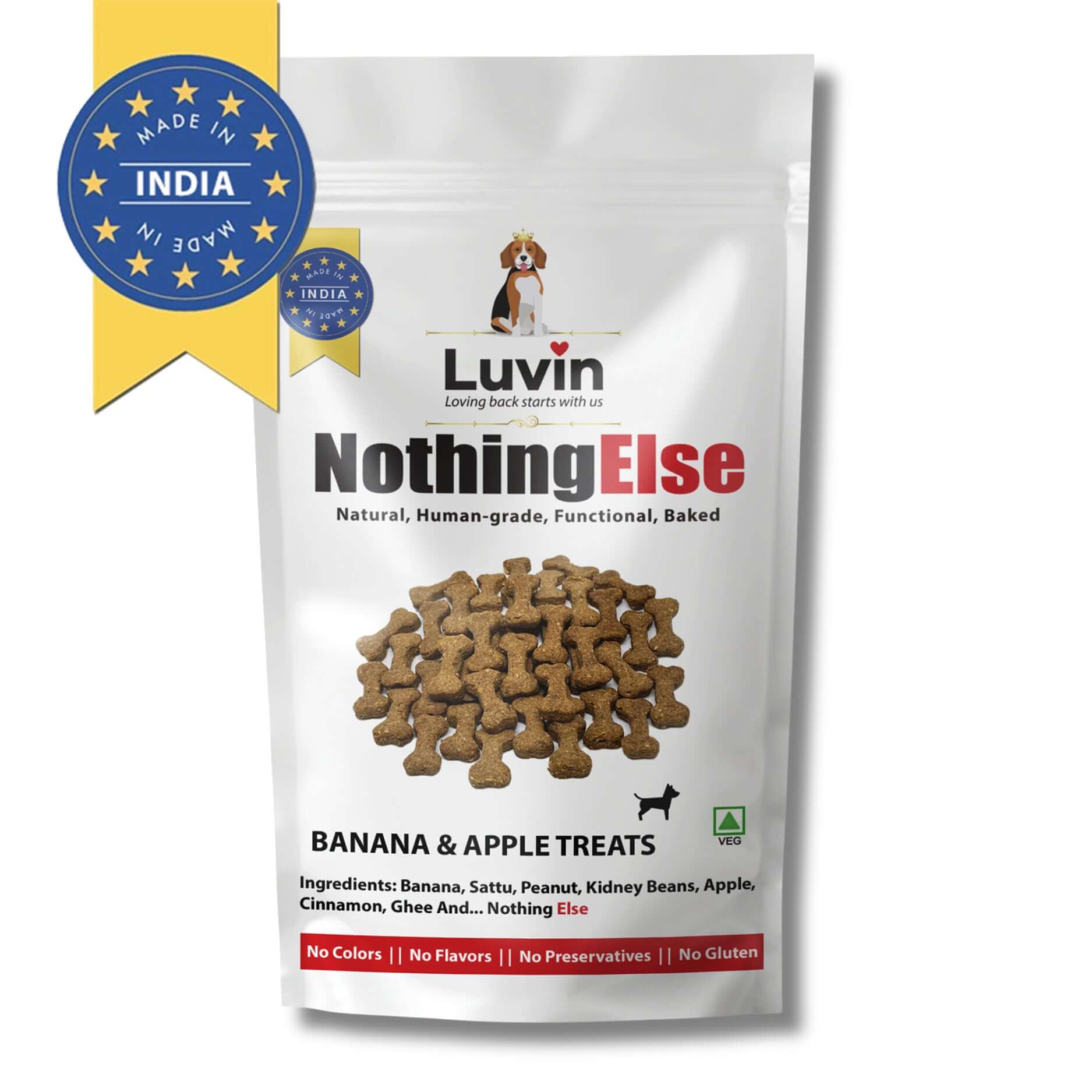 Luvin Nothing Else Banana & Apple Treats for Dogs - luvin