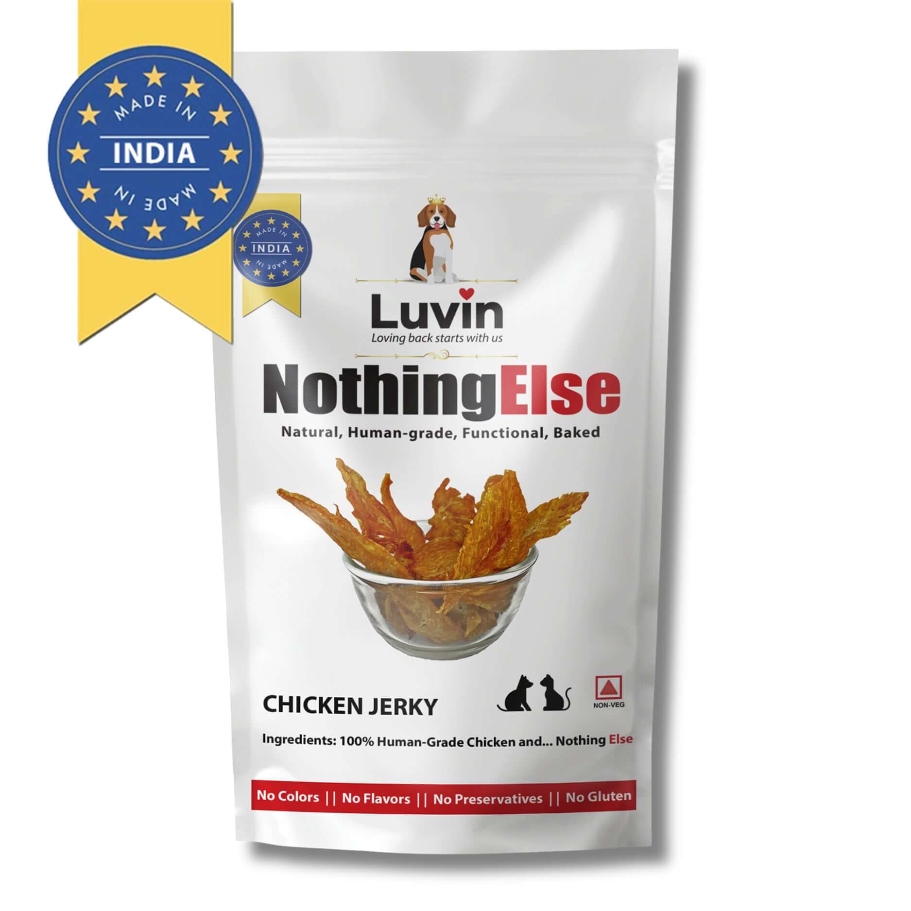 Luvin Nothing Else Chicken Jerky Treats for Dogs & Cats - luvin