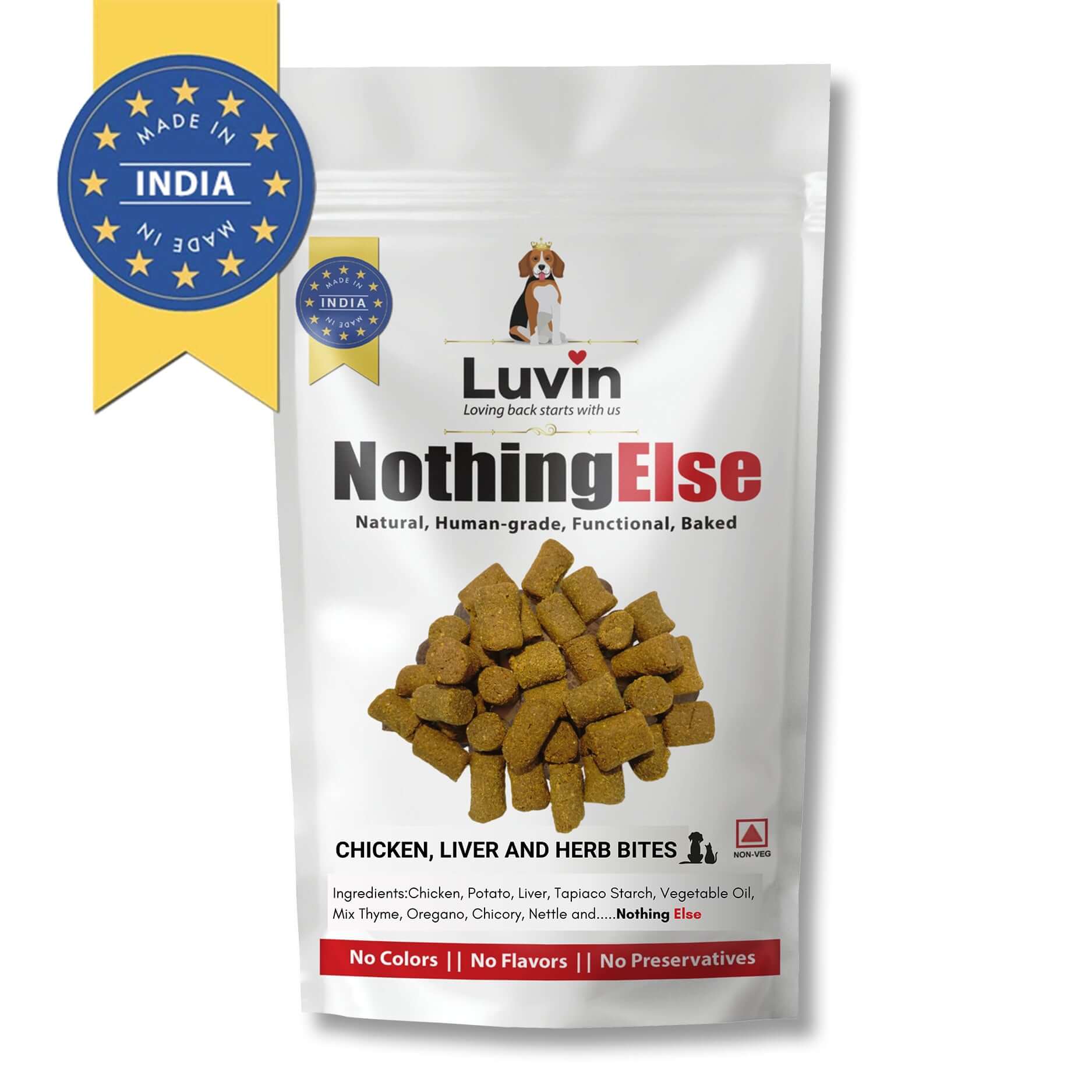 Luvin Nothing Else Chicken Liver & Herb bites for Dogs & Cats - luvin