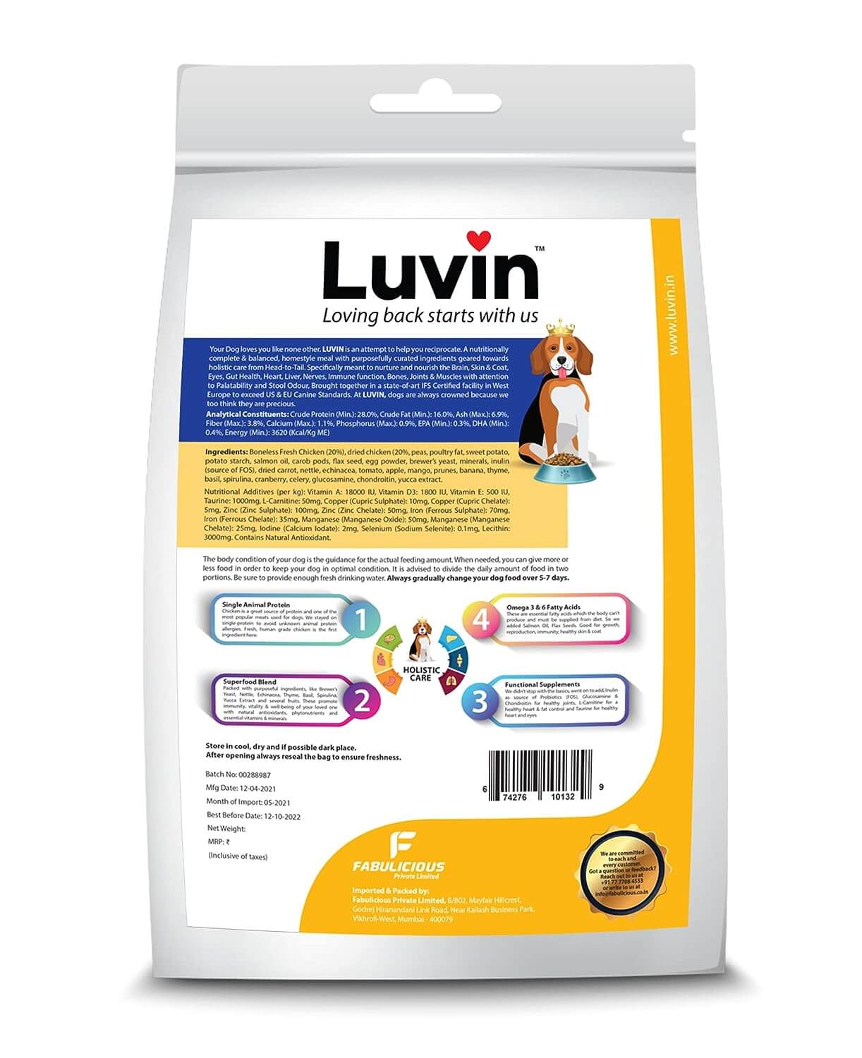 Luvin Adult Premium Dry Dog Food - 6kg - luvin