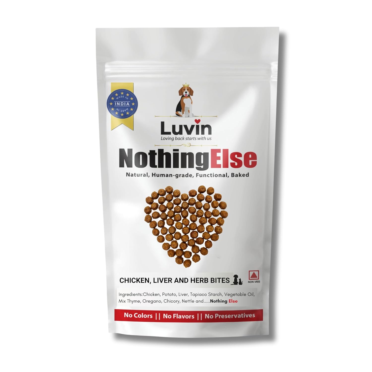 Luvin Chicken Liver & Herb bites for Dogs & Cats - 250Gms