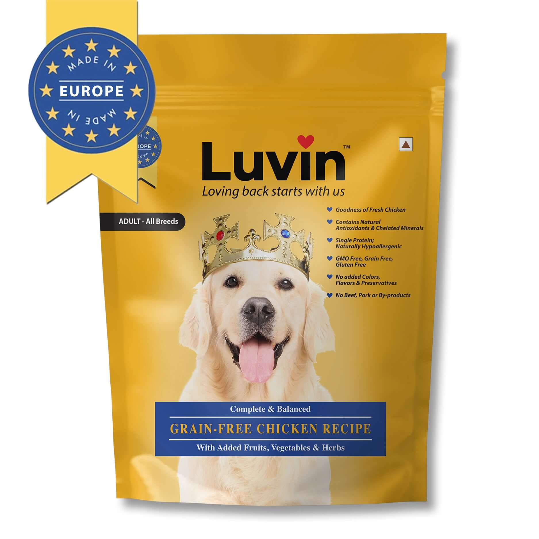 Mid & Small Adult Dog Food & Treat Combo (Budget) - luvin