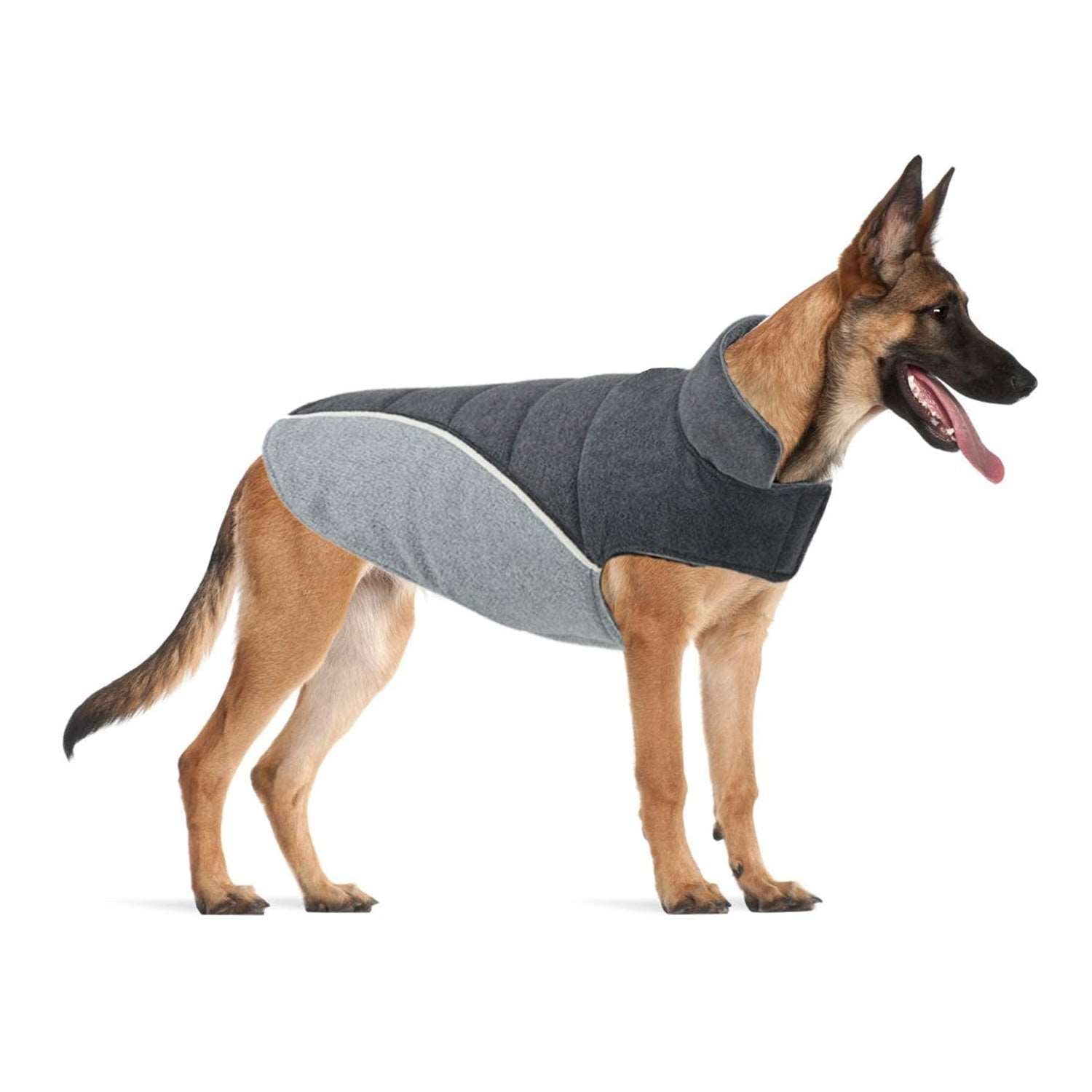 Luvin Polar Fleece Quilted Reversible Jacket For Dogs & Cats - luvin