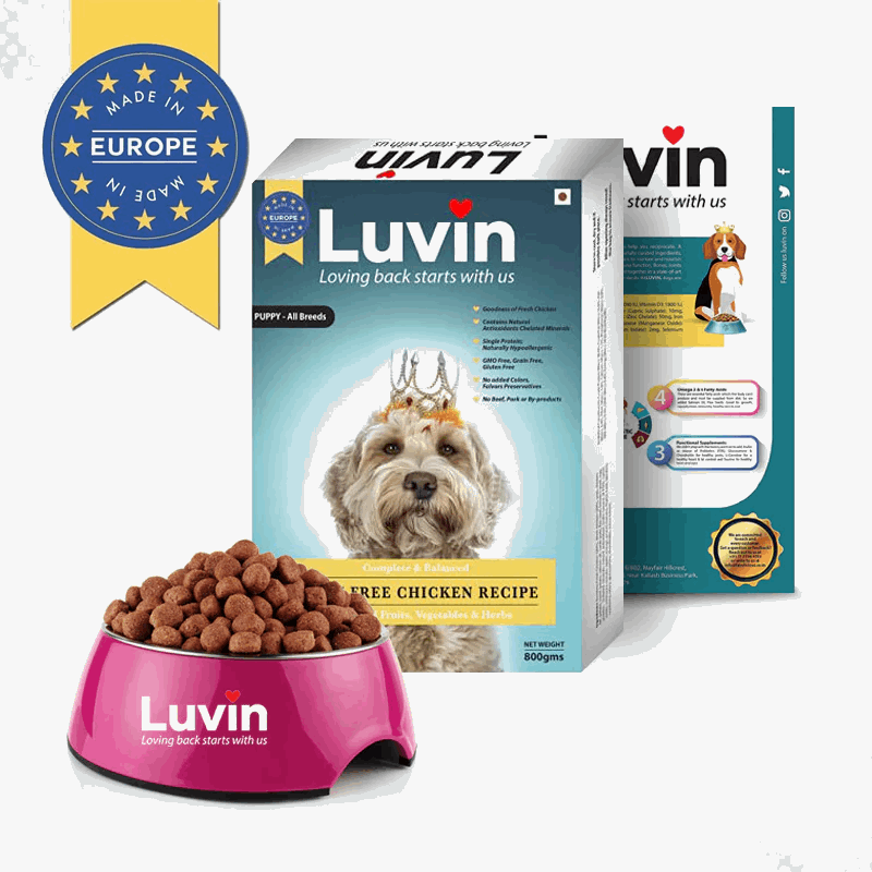 Luvin Puppy Premium Dry Dog Food - 800Gms - luvin
