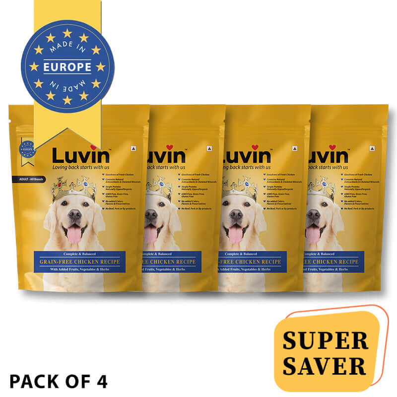 Luvin Adult Premium Dry Dog Food - 100Gms | Pack of 2 - luvin