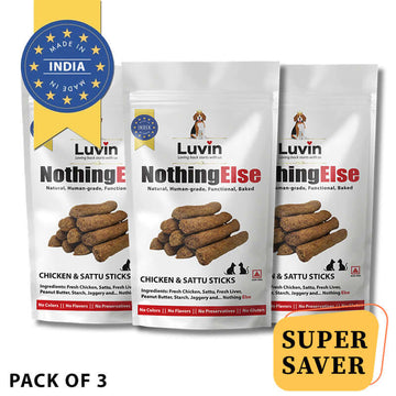 Luvin Nothing Else Chicken & Sattu Sticks for Dogs & Cats