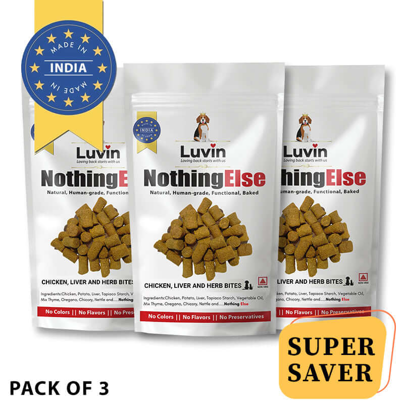 Luvin Nothing Else Chicken Liver & Herb bites for Dogs & Cats - luvin